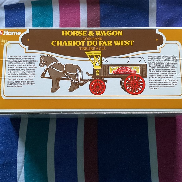 1991 Rare Ertl Home Hardware 10th Limited Edition Horse & Wagon Coin Bank - Picture 4 of 9